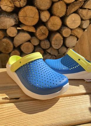 Дитячі крокси crocs literide cobalt/citrus