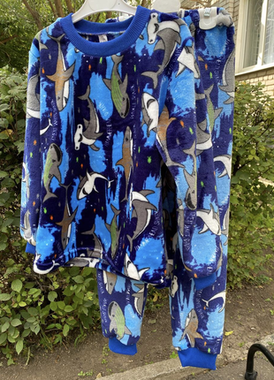 Пижама вельсофт акулы2 фото