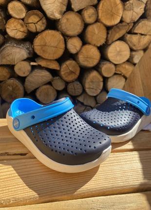 Дитячі крокси crocs literide navy1 фото