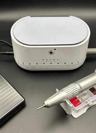 Потужний фрезер для манікюру bucos nail drill x3 pro 35000 про/хв 65 вт, white pearl