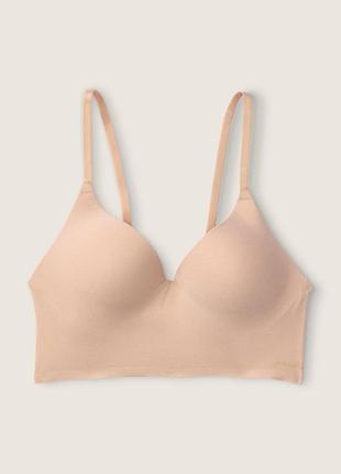 Безшовний топ ліф бра (розмір s) victoria's secret pink wireless push-up bra