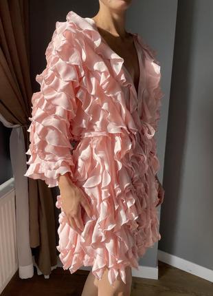 Сукня святкова рожева рюши