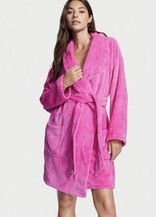 Халат жіночий плюшовий victoria's secret short cozy robe