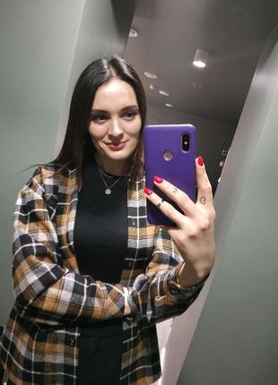 Рубашка в клетку кроя oversize