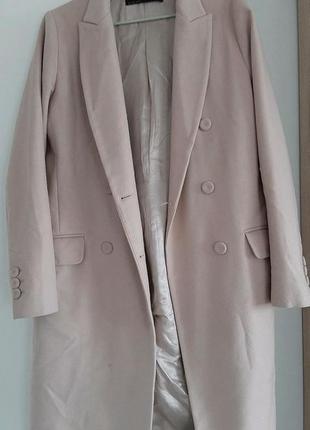 Двуполе пальто з вовни від zara3 фото