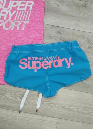 Комплект для тренировок superdry фитнес кросс-фит шорты и майка2 фото