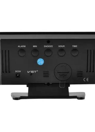 Годинник мережевий vst-888 (5) usb сині дзеркальні 2