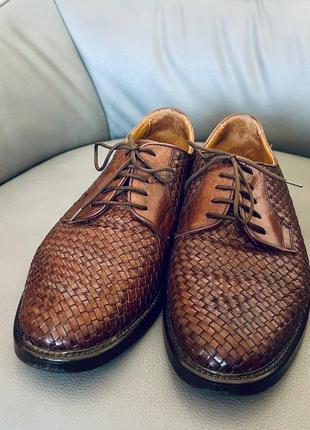 Італійські чоловічі туфлі (плетена шкіра)