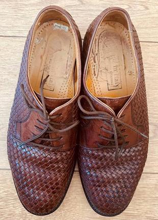 Італійські чоловічі туфлі (плетена шкіра)