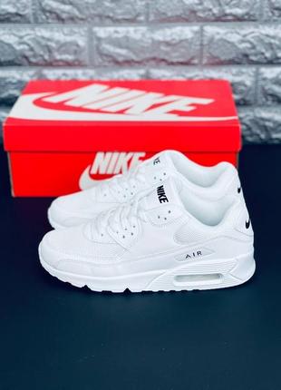 Кроссовки найк женские в белом цвете найк women’s sneakers nike air max 90 стильный хит продажи!2 фото