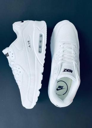 Кроссовки найк женские в белом цвете найк women’s sneakers nike air max 90 стильный хит продажи!8 фото