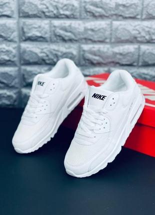 Кроссовки найк женские в белом цвете найк women’s sneakers nike air max 90 стильный хит продажи!7 фото