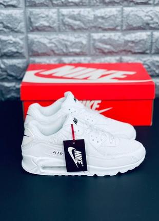 Кроссовки найк женские в белом цвете найк women’s sneakers nike air max 90 стильный хит продажи!9 фото