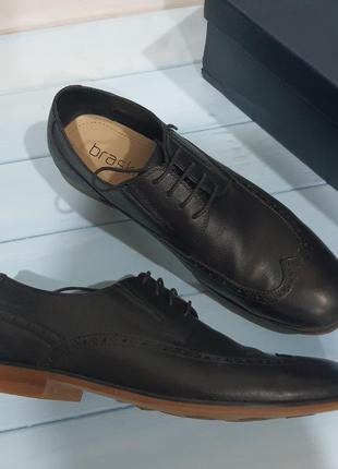 Мужские  классические туфли из кожи  оксфорды braska 43-44 размер