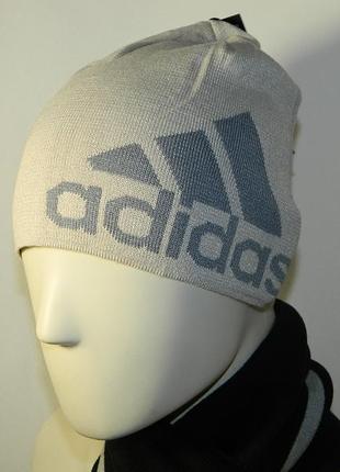 Стильная шапка adidas boulder logo beanie coolmax