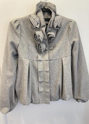 Шерстяной жакет-пальто 152/1581 фото