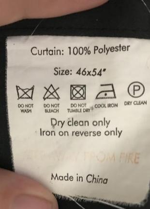 Черная небольшая штора