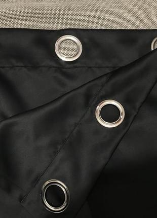 Черная небольшая штора