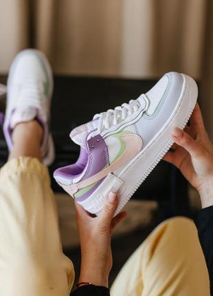 Жіночі кросівки / женские кроссовки nike air force shadow white/wiolet