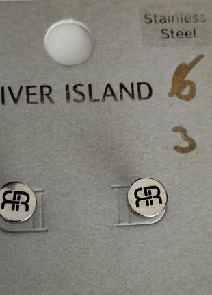 River island сережки вкрутки в срібному тоні