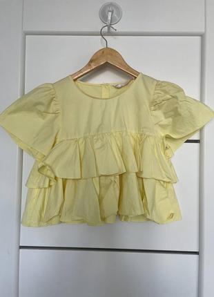 Блуза желтая зара zara1 фото