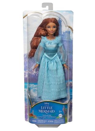 Кукла ариэль русалочка mattel disney на суше в голубом платье