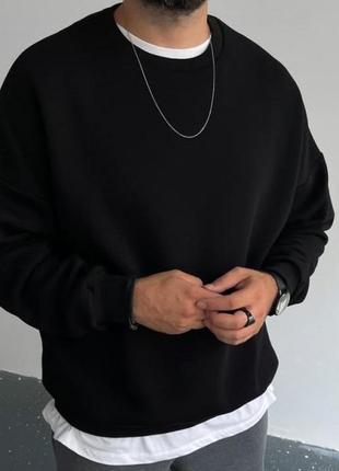 Чорний подовжений світшот чоловічий від george худі лонгслів