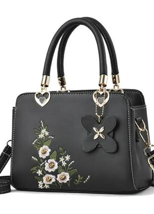 Сумка, модная сумка, сумка черная, сумка черная, сумка жеенская1 фото