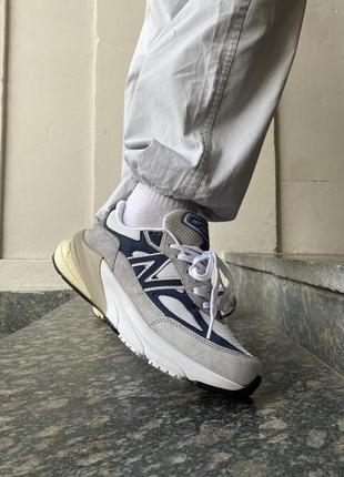 Женские кроссовки new balance 990 v6 grey navy 36-37-38-39-40-417 фото