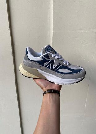 Женские кроссовки new balance 990 v6 grey navy 36-37-38-39-40-418 фото