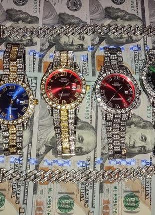 Часы унисекс с камнями бриллианты сваровски ice1 фото