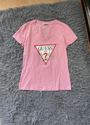 Рожева футболка guess