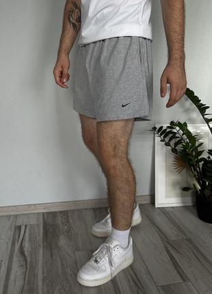 Мужские винтажные коттоновые шорты серые nike cotton vtg vintage acg