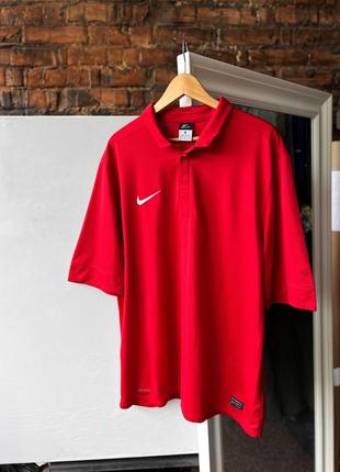 Nike dri-fit men’s red short sleeve polo shirt поло