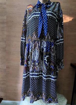 💙🌟💜 мега крутое платье принт восточный турецкие огурцы2 фото