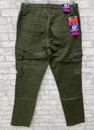 Мужские брюки джинс с накладными карманами2 фото