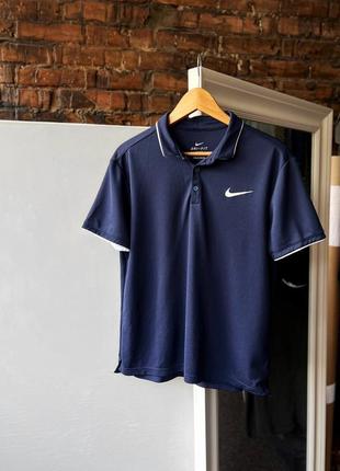 Nike dri-fit men’s blue short sleeve polo shirt поло