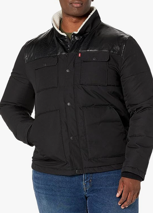 Мужская утепленная куртка пиджак levis quilted mixed размер l, xxl