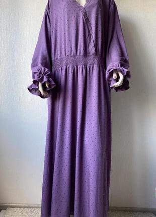 🔥знижка  до 20.05🔥платье макси с прошвой с кружевом карманами с рукавами  💜bloomchic💜100% rayon