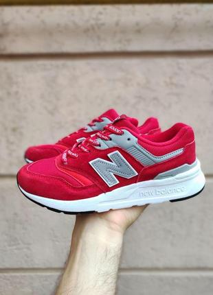 Кросівки жіночі new balance 997h red&silver демісезонні