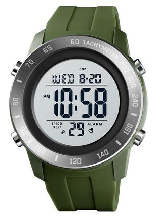 Спортивные мужские часы skmei 1524ag army green водостойкие наручные кварцевые