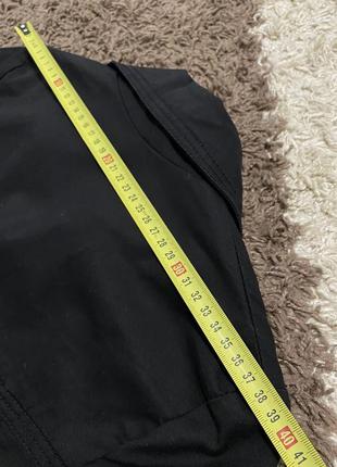 Пиджак женский стретчевый джинсовый черный приталенный под пояс жакет от h&amp;m10 фото