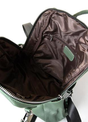 Практичный, кожаный рюкзак-сумка4 фото