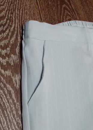 Стильные новые укороченные брюки в полоску р.24 /52 Англия6 фото