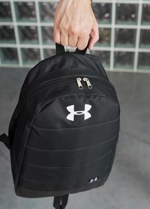 Рюкзак черный under armour белое лого1 фото