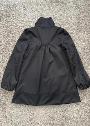 Куртка женская джинсовая черная удлиненная на молнии плащ ветровка от h&amp;m2 фото