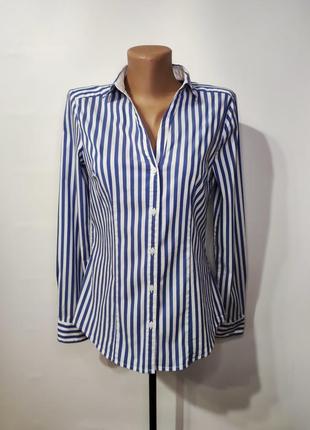 H&m смугаста стрейчева сорочка з довгим рукавом