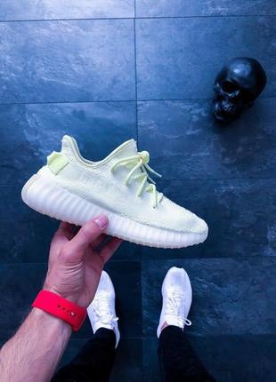 Кроссовки женские, мужские adidas yeezy boost 350, желтые (адидас изи буст, адидасы)