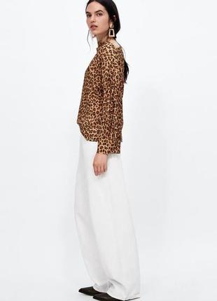 Блуза плиссе в леопардовый принт3 фото