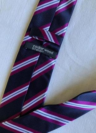 Нарядна смугаста класична краватка(галстук)2 фото